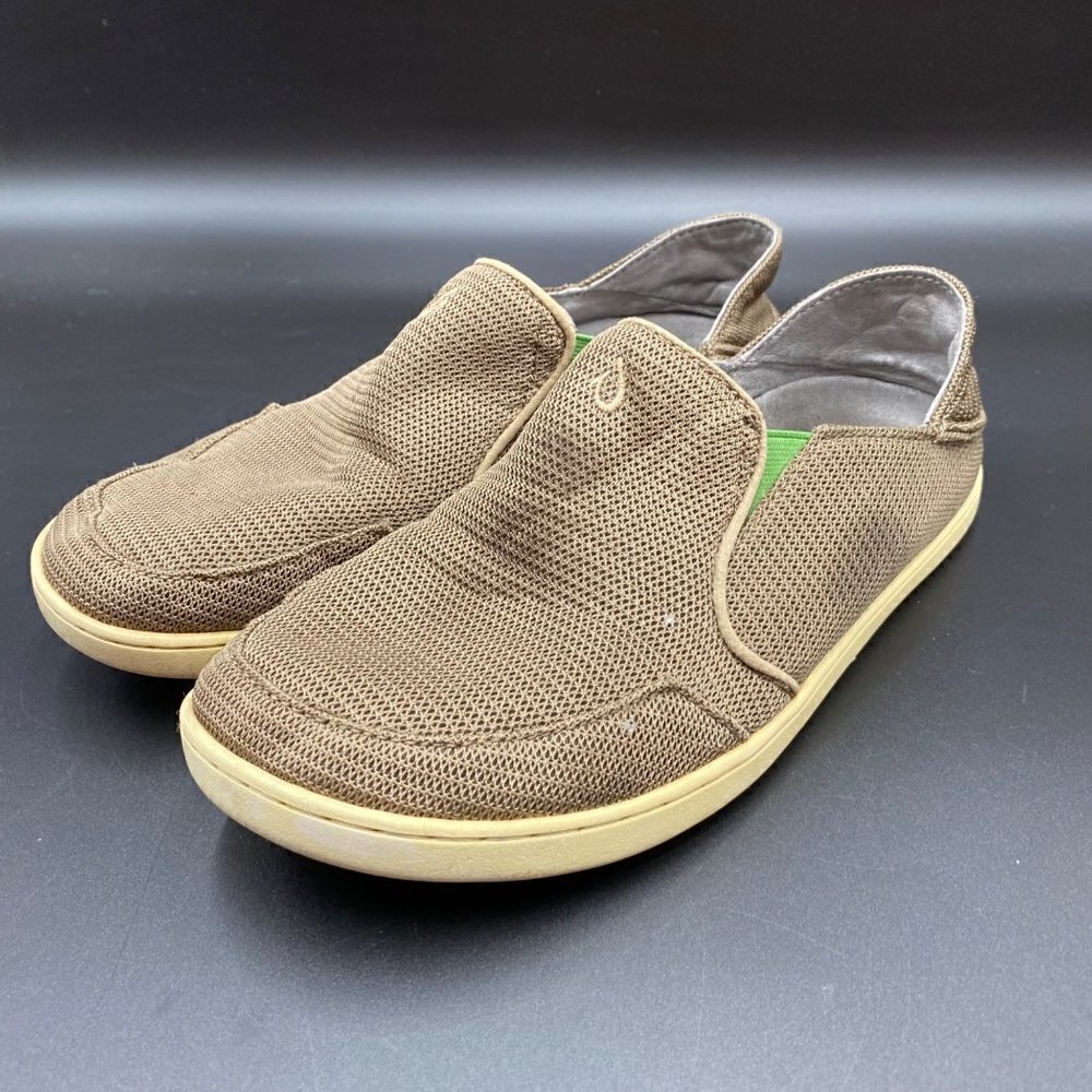 Olukai Nohea Mesh Slip On Tan Sneakers Men's Size 8.5